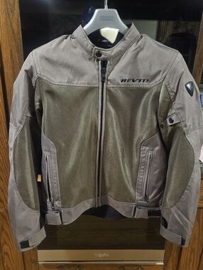 REV'IT! Men's Eclipse Textile Motorcycle Jacket in Olive/Gray